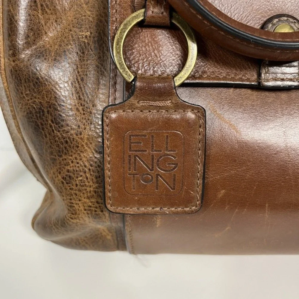 Ellington‎ Brown Leather Tote Bag with Front Pocket